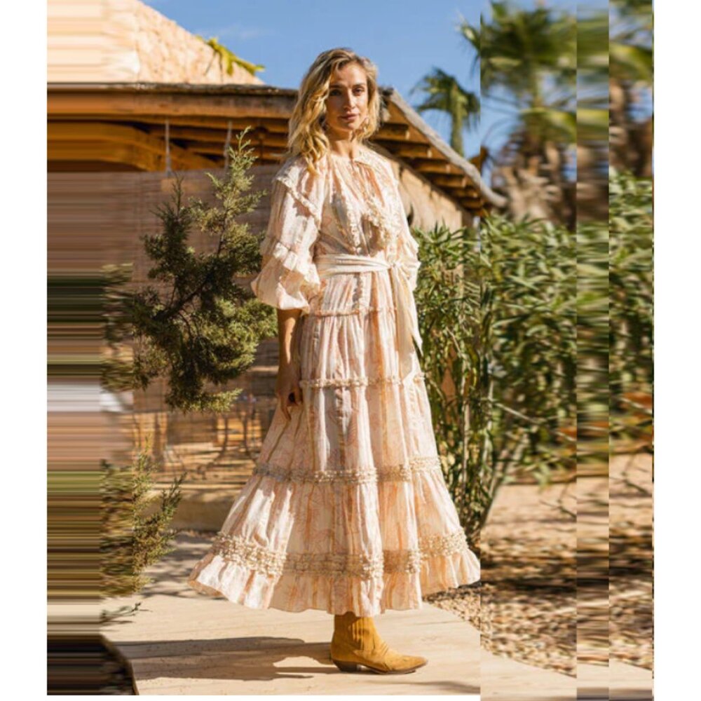 Miss June Paris SARITA pink maxi dress O/S
